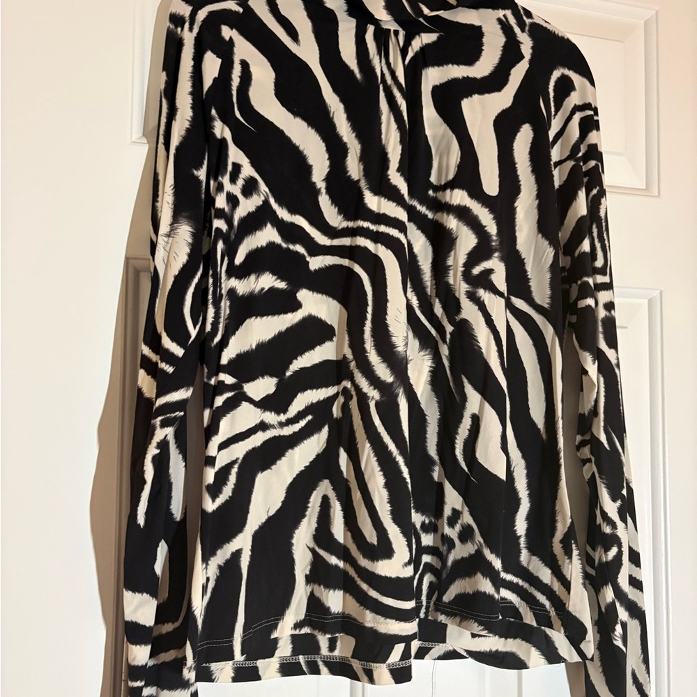 Zebra Print Women's Blouse StJohn Sport